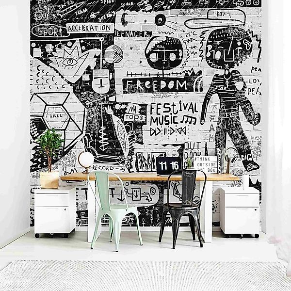 Bilderdepot24 Mustertapete Graffiti Optik Abstrakt Graffiti günstig online kaufen