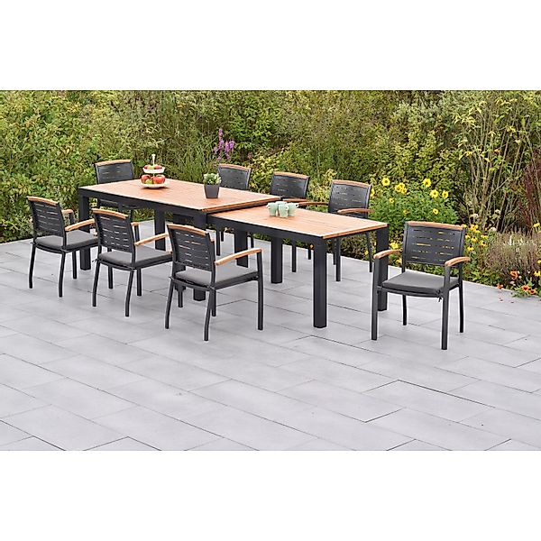 Merxx Tinos Set 17-tlg. Flex-Gartentisch Ausziehbar 180/360 x 100cm inkl. K günstig online kaufen
