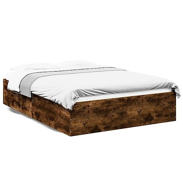vidaXL Bettgestell, Bettrahmen Sonoma-Eiche 120x200 cm Holzwerkstoff günstig online kaufen