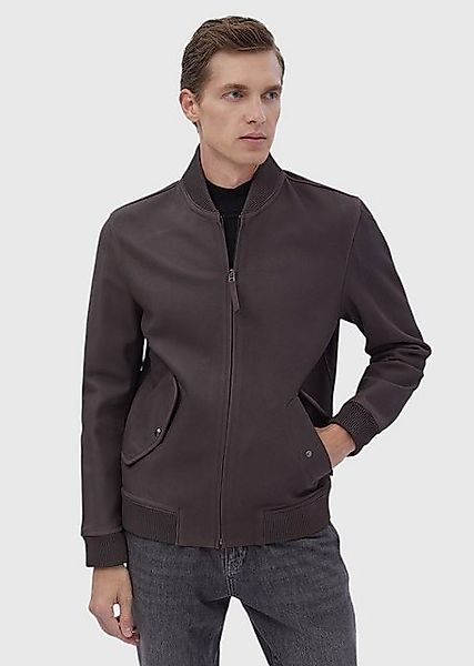 RAMSEY Winterjacke Burgunder Leder Mantel günstig online kaufen