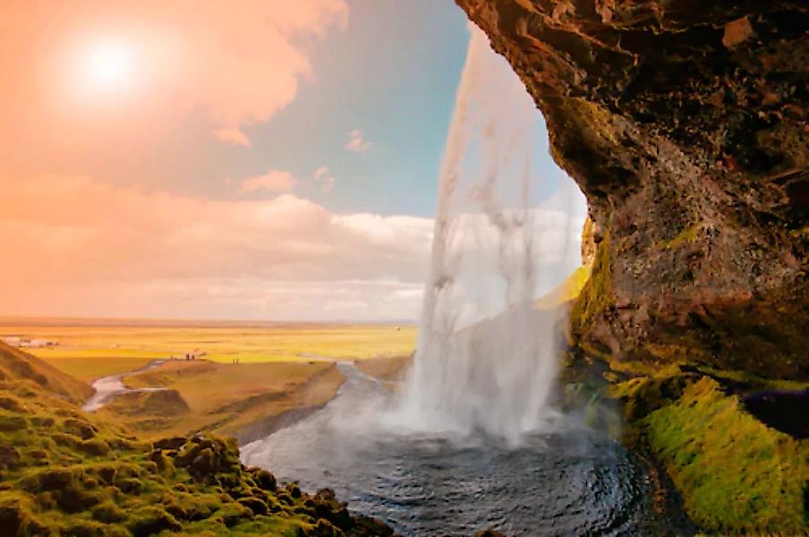 Papermoon Fototapete »Amazing Waterfall Iceland« günstig online kaufen