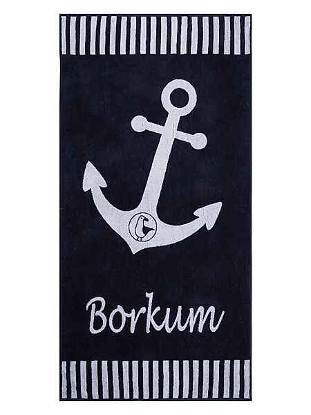 Schietwetter Strandtuch Unisex Strandhandtuch "Borkum" 180x88cm, günstig online kaufen
