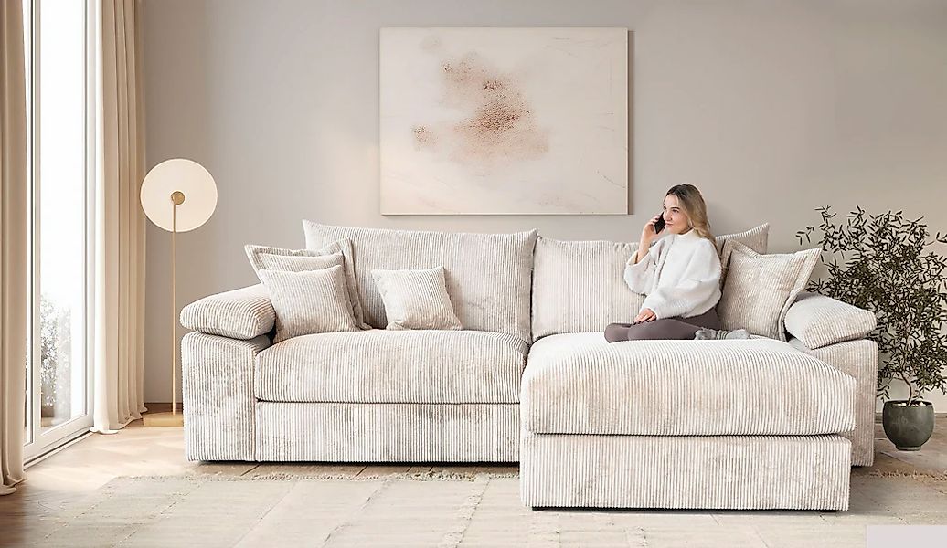 Home affaire Ecksofa "Soft&Cosy XXL L-Form - Breite 303 cm", Mega-Sofa, in günstig online kaufen