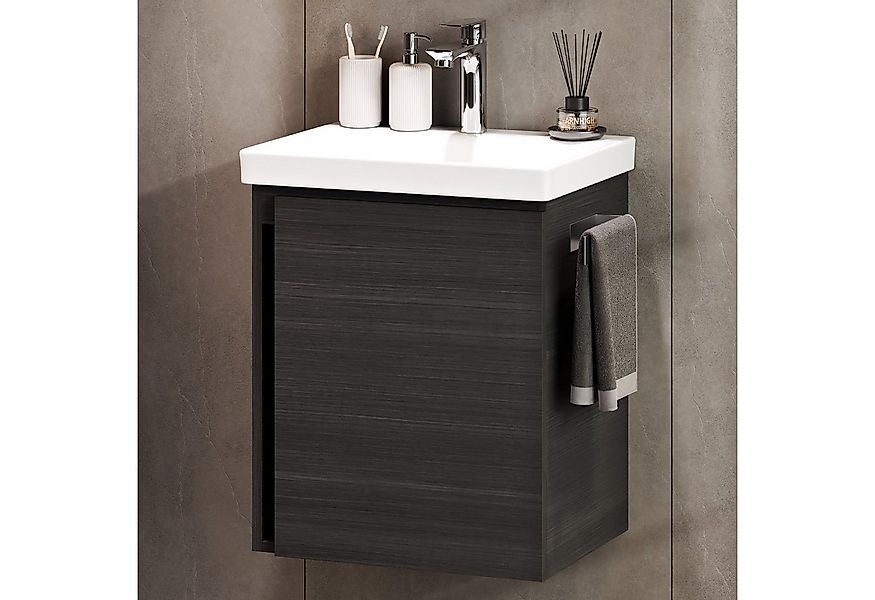 Planetmöbel Waschtisch Unterschrank mit Waschbecken 50 cm Anthrazit günstig online kaufen