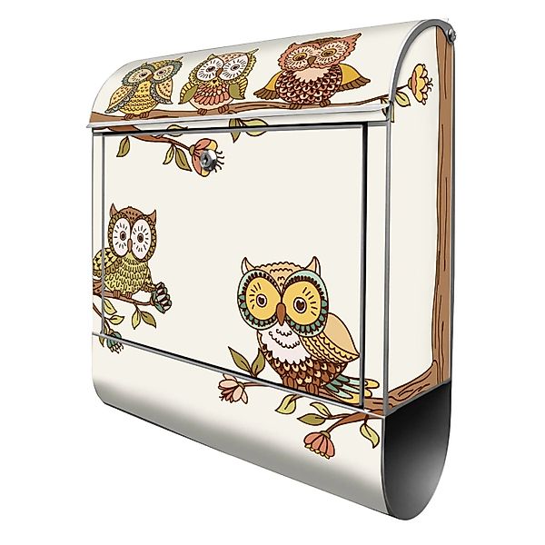 Banjado Design Briefkasten Silber Pulverbeschichtet 39x47x14cm 2 Schlüssel günstig online kaufen