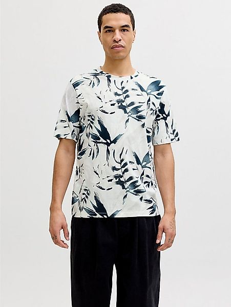 Jack & Jones Rundhalsshirt JJHONOLULU AOP TEE SS CREW NECK Baumwolle, regul günstig online kaufen