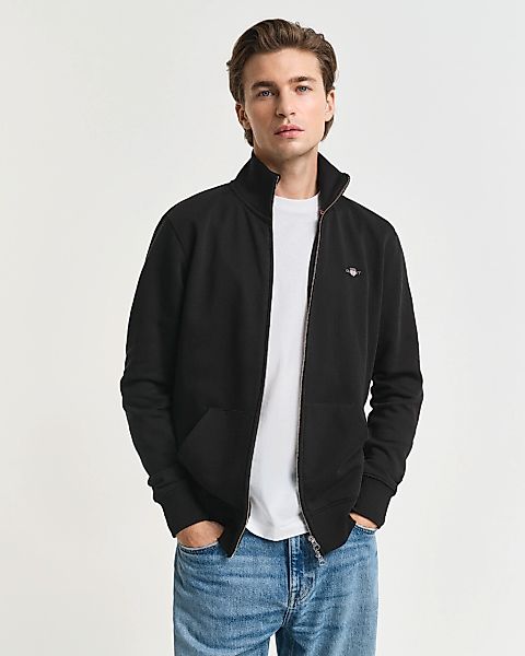 Gant Sweatjacke "REG SHIELD FULL ZIP SWEAT", mit Logostickerei auf der Brus günstig online kaufen