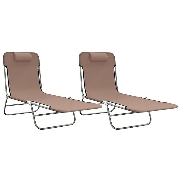 vidaXL Gartenliege Sonnenliegen Klappbar 2 Stk. günstig online kaufen