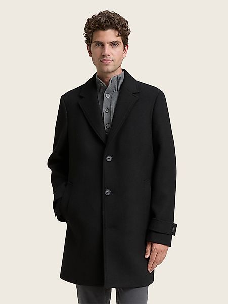 TOM TAILOR Wollmantel Wollmantel mit Reverskragen günstig online kaufen