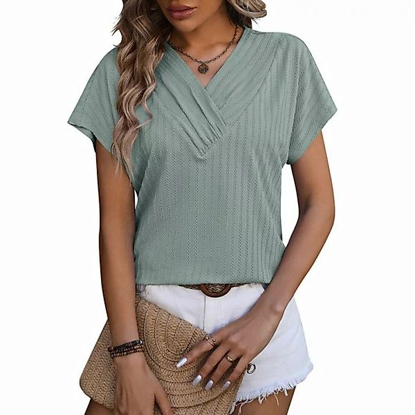 KIKI T-Shirt Damen-Oberteile mit V-Ausschnitt – Kurzarm-T-Shirts – V-Shirt günstig online kaufen