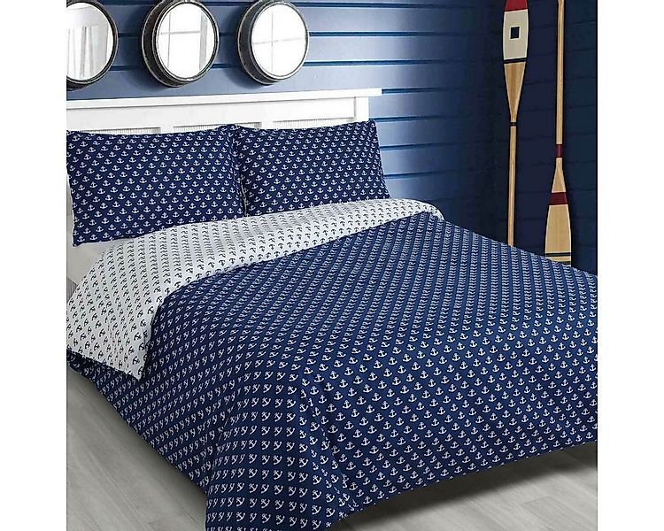TRAUMSCHLAF Bettwäsche Anker Hamburg, Renforce, 2 teilig, maritime Wendebet günstig online kaufen