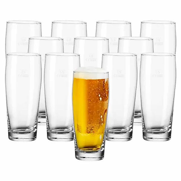 van Well Bierglas »Willi Becher geeicht 0,5 l 12er Set transparent« günstig online kaufen