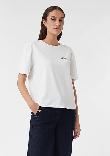 Comma Kurzarmshirt Lässiges T-Shirt mit Artwork günstig online kaufen