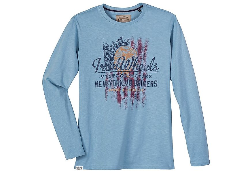 redfield Print-Shirt Adler Druck Langarm-Shirt von Redfield in großen Größe günstig online kaufen