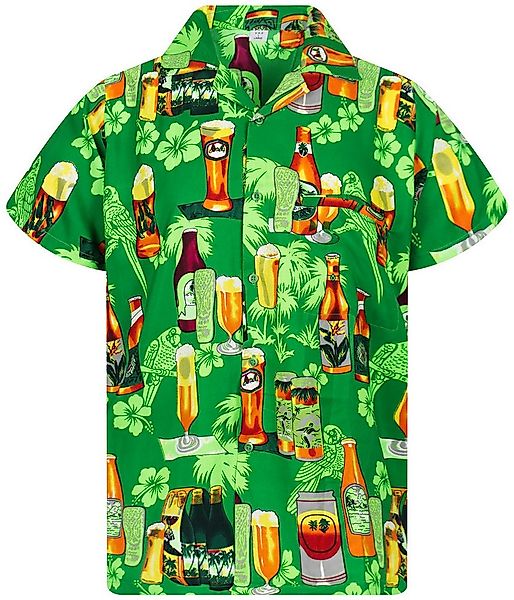 King Kameha Hawaiihemd Beerbottle Funky Hawaii-Hemd Herren Kurzarm Front-Ta günstig online kaufen