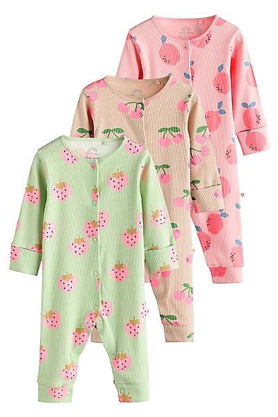 Next Schlafoverall Fußlose Baumwollstrampler, 3 Stk. günstig online kaufen