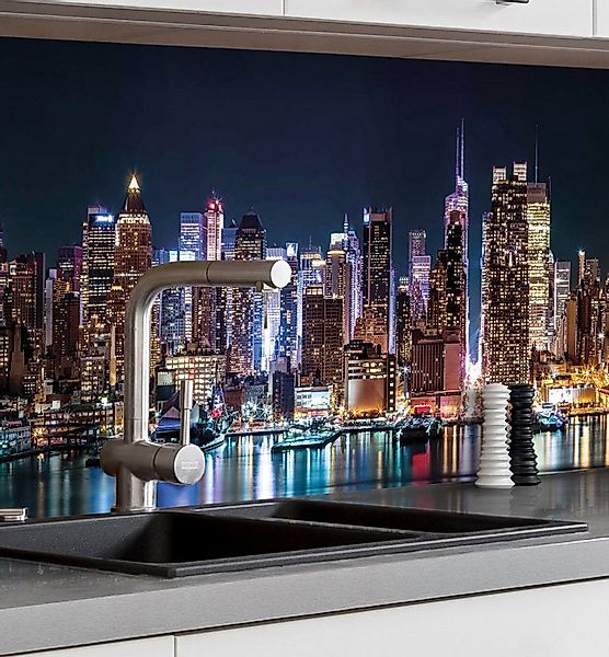 MyMaxxi Küchenrückwand Küchenrückwand selbstklebend Skyline Spritzschutz Fo günstig online kaufen
