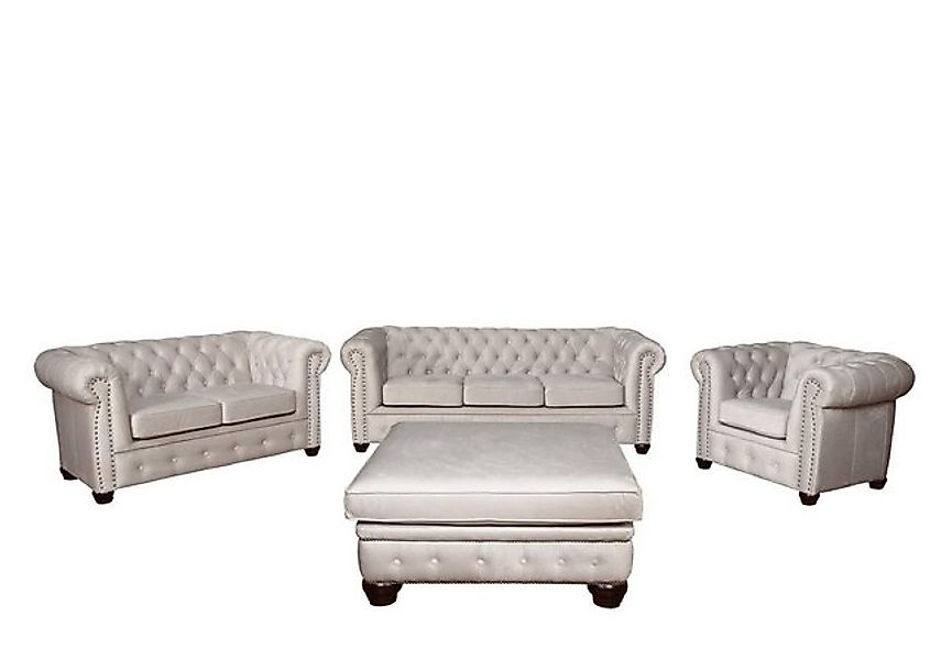 JVmoebel Sofa Chesterfield Sofagarnitur 3+1+1 Sitzer Design Couch Polster S günstig online kaufen