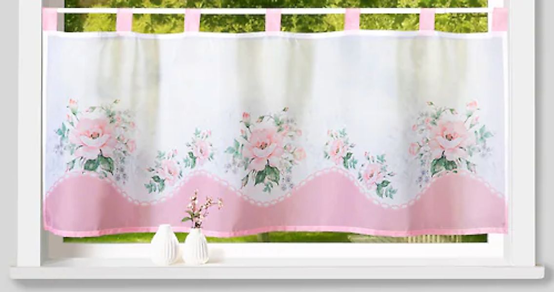 Weckbrodt Scheibengardine "Sarah" Schlaufen 1 Stk. tlg. Bistro, Voile, bedr günstig online kaufen