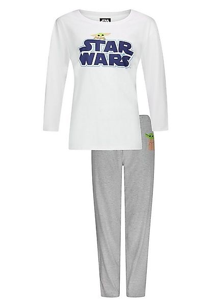 Star Wars Schlafanzug Star Wars Yoda Damen Lang Pyjama-Set Langarm-Shirt mi günstig online kaufen