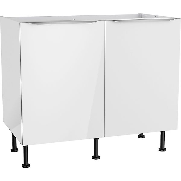 Optifit Küchen-Spülenunterschrank Arvid986 100 cm x 87 cm x 58,4 cm Weiß günstig online kaufen