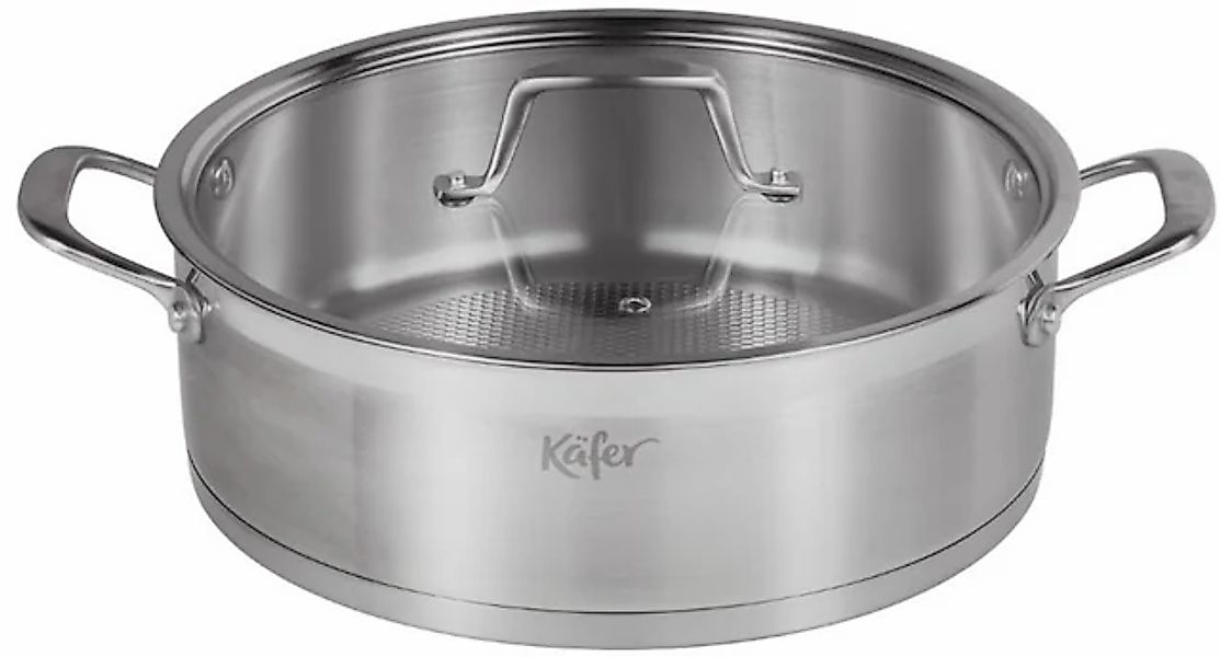 Käfer Servierpfanne »Käfer Pfanne aus Edelstahl«, Edelstahl 18/10, (2 tlg.) günstig online kaufen
