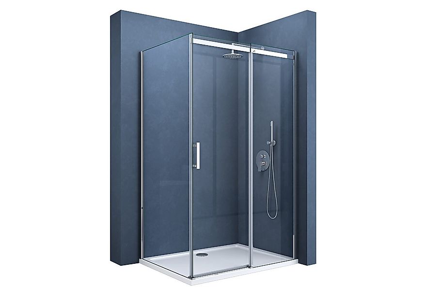 doporro Eckdusche Eck-Duschkabine Duschabtrennung Schiebetür Easy-Clean-Bes günstig online kaufen