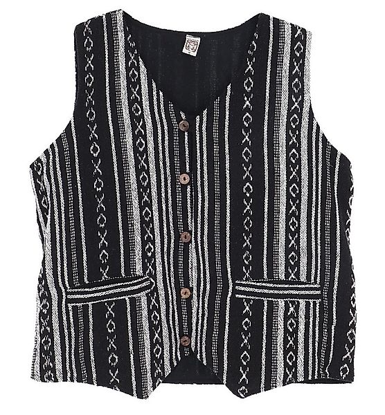 Guru-Shop Strickjacke Goaweste, alternative Herren Weste - schwarz alternat günstig online kaufen