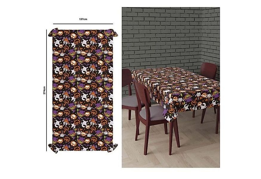 Fiestas Guirca Dekoobjekt Halloween 'Kleine Monster', Papier Tischdecke 137 günstig online kaufen