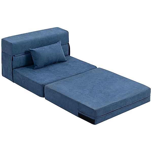 HOMCOM 3 in 1 Schlafsessel, klappbares Schlafsofa mit Bettfunktion, Lendenk günstig online kaufen