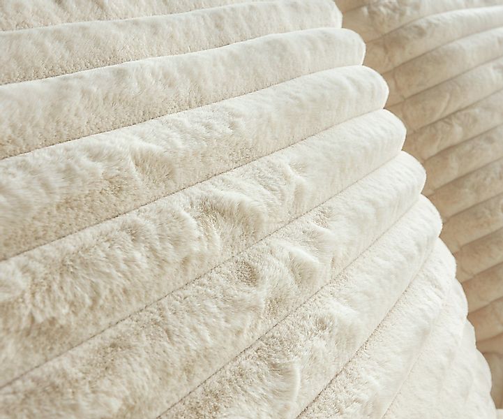 DELIFE Bettgestell Dream-Well, Plüsch-Cord Beige 160x200 günstig online kaufen