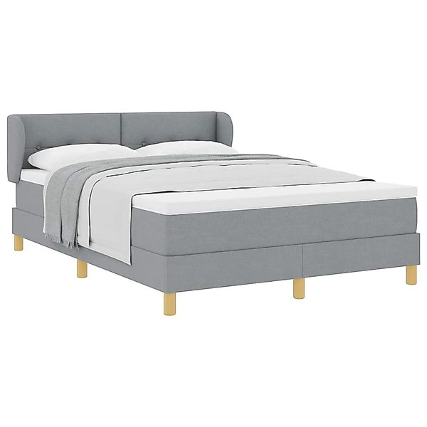 vidaXL Boxspringbett mit Matratze Hellgrau 160 x 200 cm Stoff 3340220 günstig online kaufen