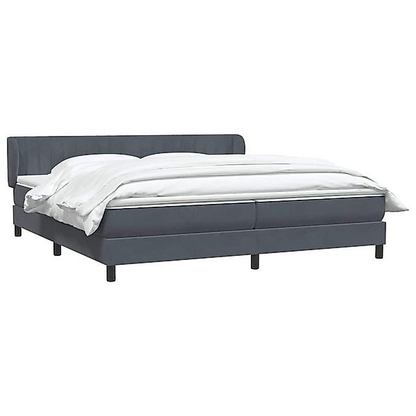 vidaXL Bett Boxspringbett mit Matratzen Dunkelgrau 180x220 cm Samt günstig online kaufen