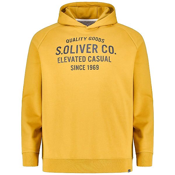 s.Oliver Hoodie mit Label-Print Farbe gelb Größe: 4XL günstig online kaufen