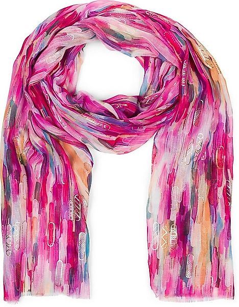 styleBREAKER Modeschal Leichter Schal mit Streifen Farbverlauf Metallic, (1 günstig online kaufen