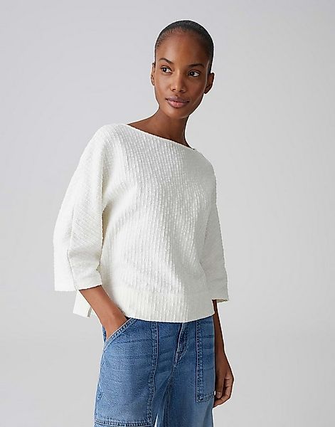 OPUS Sweatshirt Gathena Weite Passform, kleine Seitenschlitze günstig online kaufen