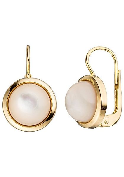 JOBO Paar Ohrhänger, rund 333 Gold mit Perlmutt günstig online kaufen