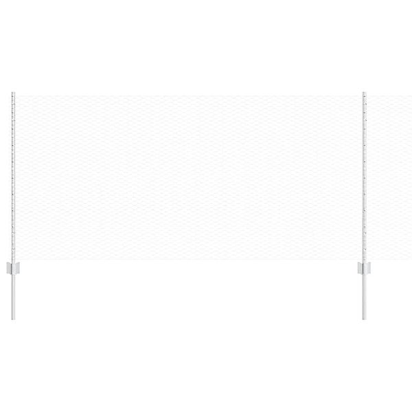 vidaXL Zaun mit Pfosten Silber 1 x 25 m Stahl 3336999 günstig online kaufen