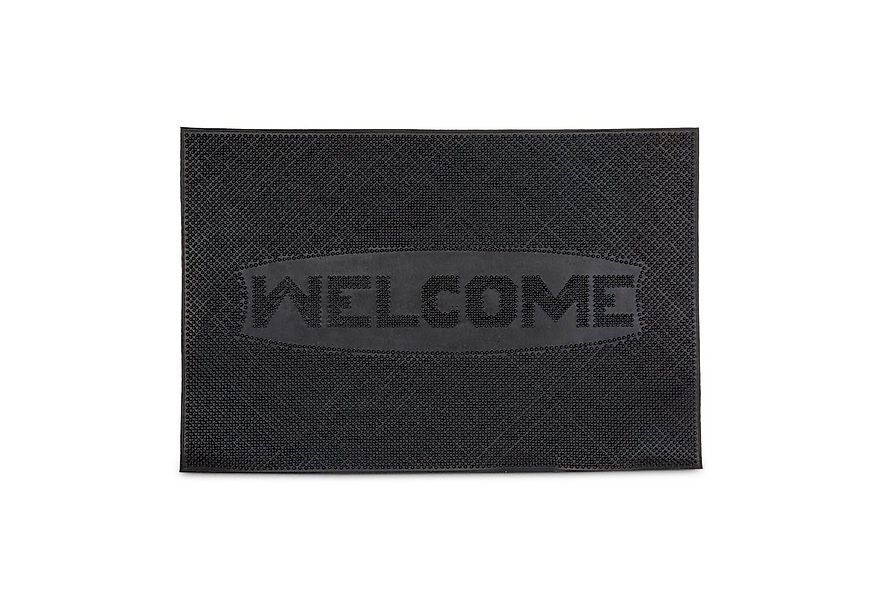 relaxdays Fußmatte Gummi Fußmatte WELCOME, Höhe: 5 mm günstig online kaufen