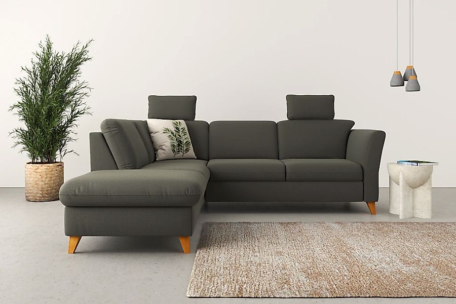 Home affaire Ecksofa "Trelleborg L-Form" Federkern-Polsterung, wahlweise mi günstig online kaufen