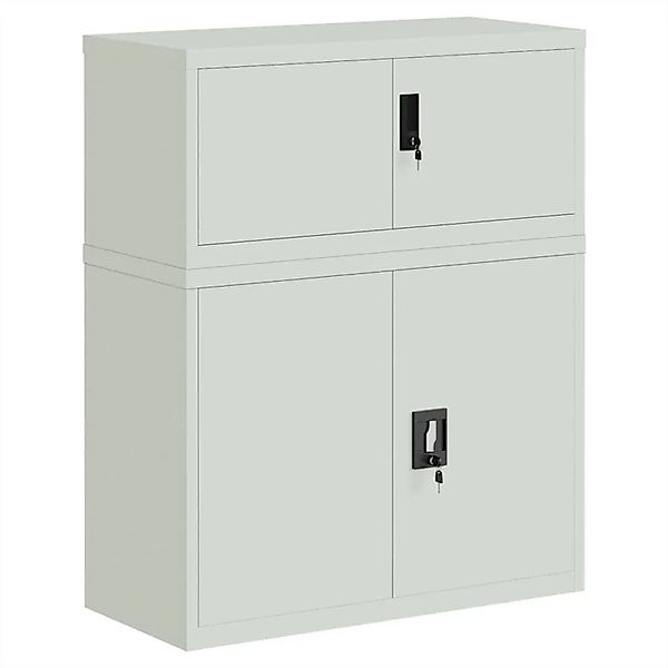 vidaXL Aktenschrank Hellgrau 90x40x110 cm Stahl 3188316 günstig online kaufen