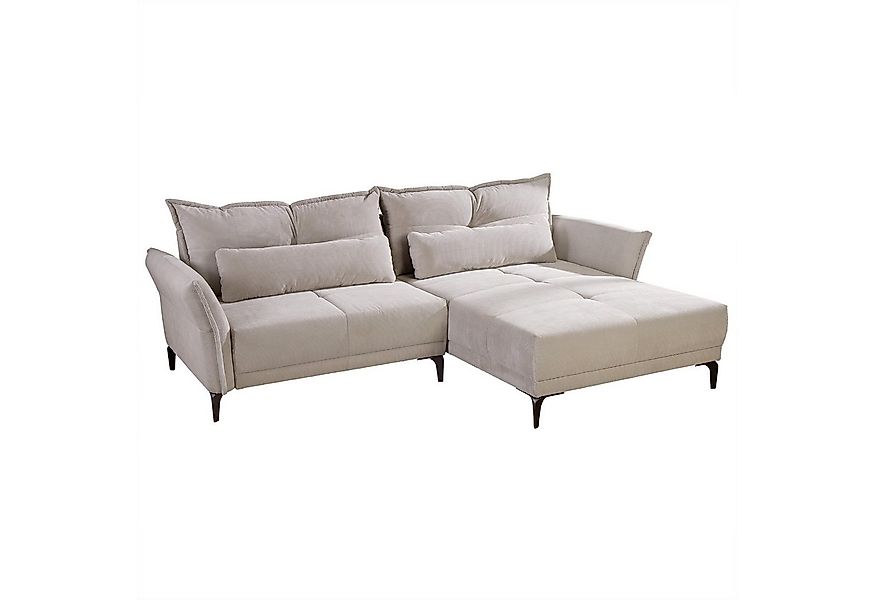 riess-ambiente Ecksofa DESIGNO 250cm beige / schwarz, Einzelartikel 1 Teile günstig online kaufen