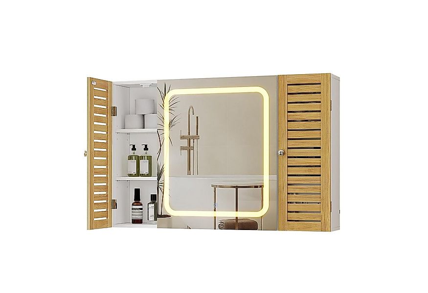 MSMASK Spiegelschrank mit LED-Beleuchtung und Steckdose, Badezimmerschrank günstig online kaufen