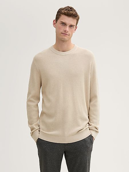 TOM TAILOR Strickpullover Strukturierter Rundhalspullover günstig online kaufen