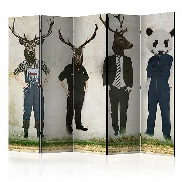 5-teiliges Paravent - Man Or Animal? Ii [room Dividers] günstig online kaufen