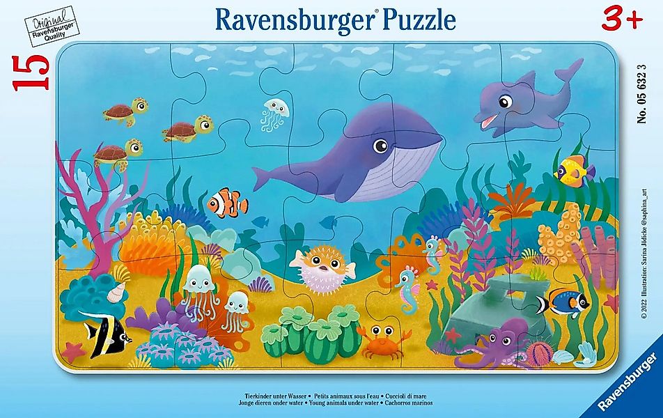 Ravensburger Puzzle Ravensburger Kinderpuzzle - Tierkinder unter Wasser - 1 günstig online kaufen