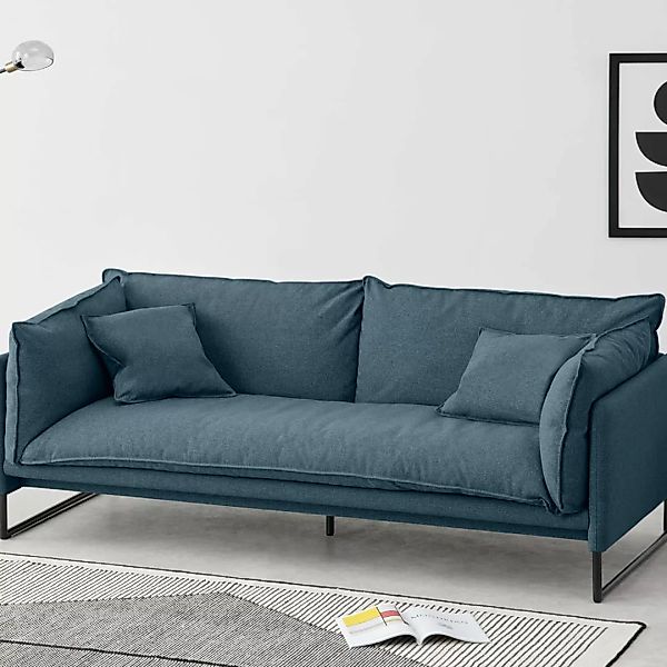 Malini 3-Sitzer Sofa, Orleansblau - MADE.com günstig online kaufen