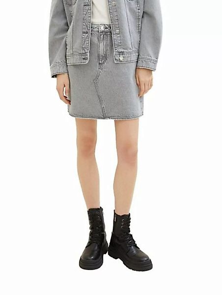 TOM TAILOR Denim Sommerrock denim mini skirt, used mid stone grey denim günstig online kaufen