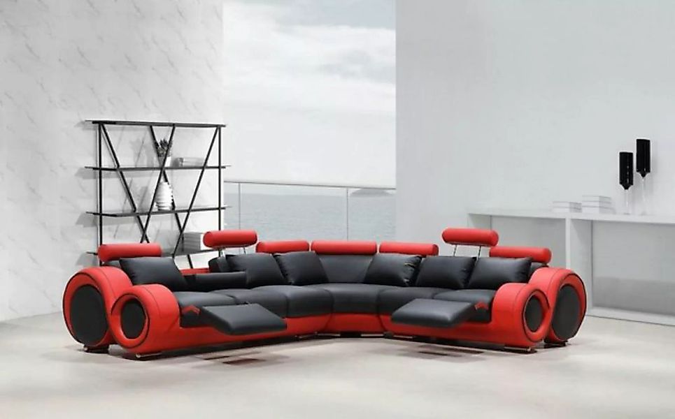 JVmoebel Ecksofa Designer Sofa Couch Ecksofa Leder Textil Wohnlandschaft L günstig online kaufen
