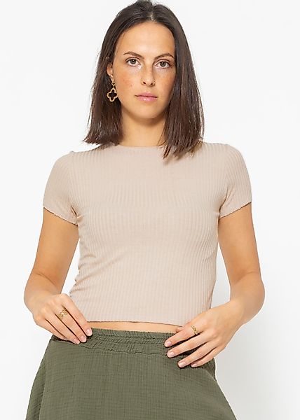 SASSYCLASSY Kurzarmshirt Geripptes T-Shirt Damen mit günstig online kaufen